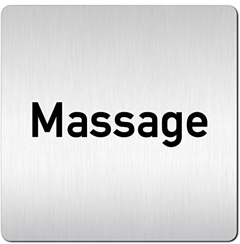 Türschilder24 XXL Schild - Türschild (B) • 125 x 125 mm • Massage • 1,5 mm Aluminium Vollmaterial • 100% Made in Germany (Massage)