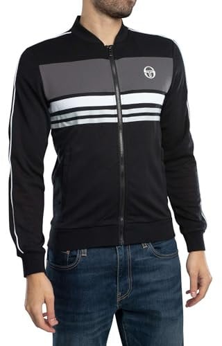 Sergio Tacchini Herren Ishen Trainingsjacke, Black, S
