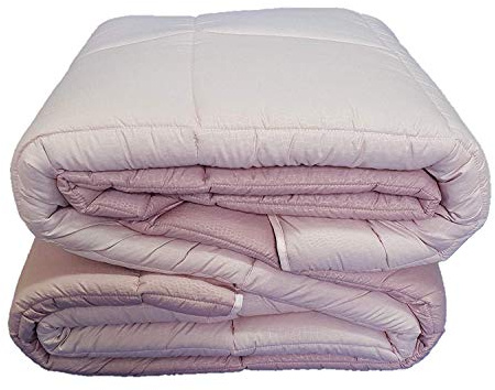 EURONOVITA' SRL Piumone Trapunta Letto Singolo 1 Piazza Double Face Rosa/Rosa Antico copriletto Trapuntato in Microfibra 320 GR/mq, Made in Italy
