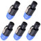 Glarks 5 Pack 4 Pole Audio Speakon Cable Mount Connector Twist Lock Speaker Plug Compatible with Neutrik Speakon NA4LJ, NA4LJX, NL4MP, NL4MPR, NL4FC, NL4FX, NL4 & NL2 Series, NL2FC