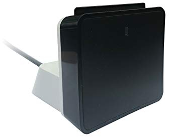 SCR uTrust 2700 R Smart Card Leser INKLUSIVE Standfuss - ideal für OnlineBanking/sichere Zugang zu Netzwerken und PCs/Sozialversicherungs- und Treueprogramme (schwarz/weiß)