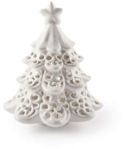 Excelsa White Home Candle Holder, White, 12.5 x 15.5 cm