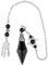 KYEYGWO Obsidian Kegel Stein Pendel für Damen und Herren, Doppelte Kristall Punkt Pendels Doppelspitze Quarz Edelstein Anhänger für Divination Meditation Scrying Balance Reiki Heilung