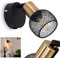 Wandleuchte Cairns Wandlampe aus Metall schwarz und gold, Retro/Vintage Zimmerlampe, Schalter am Gehäuse 1-flammig, 1 x E14, Leuchtenkopf ist schwenkbar,ohne Leuchtmittel