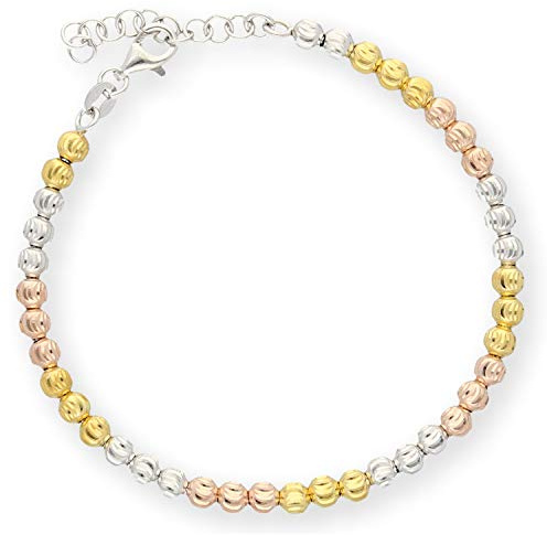 LILLY MARIE Bracelet Chic En Argent Sterling Plaqué Or Rose Et Or Jaune Avec Cachet DAuthenticité
