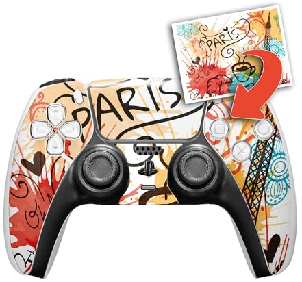 atFoliX Personalisierbare Designfolie kompatibel mit Sony Playstation 5 Controller - gestalte deinen Skin Aufkleber im Custom-Konfigurator einfach selbst