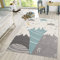 TT Home Kinderzimmerteppich Junge Mädchen Kinderteppich Wolken 3D Optik Sterne Berge, Farbe:Creme, Größe:140x200 cm
