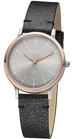 Regent Damenuhr Titan Schwarz/Bicolor BA-696