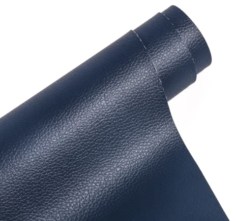 YushengTai Kunstleder Selbstklebende Leder Reparatur Set, Lederflicken Selbstklebende Leder Reparatur Patch 40 x 150cm, für Sofas Autositze Bürostuhl Kopfteil Handtaschen Jacken, Dunkelblau
