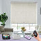 Graywind Customized Smart Roller Blinds Blackout, Textured Fabric Electric Windows Blinds Compatible with Alexa Google, Rechargeable Motorised Roller Shades with Remote, Linen Beige