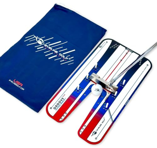 EyeLine Golf Putting Mirror Training Aid – Perfect for Alignment and Stroke Improvement Drills – Indoor and Outdoor Practice, Used by Tour Pros (Groove Plus)