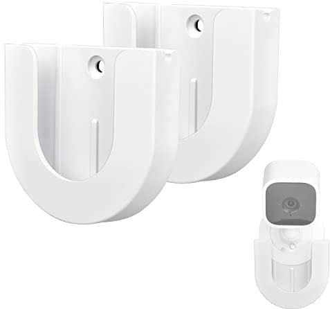 VIEWZONE Wall Mount Base for Blink Mini Camera, Adhesive Mount Bracket Holder Built in with Strong Tape, Easy Installation, White, 2-Pack, Camera Not Included