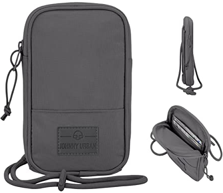 Johnny Urban Umhängetasche Herren & Damen Dunkelgrau - Josh - Kleine Handytasche für Festival, Konzert & Urlaub - Handy Tasche Klein & Flach - Wasserabweisend