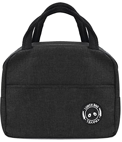 PAIDE P Kühltasche Faltbar Isoliertasche Klein, Thermotasche für Essen, Picknicktasche, Thermo Isolier Tasche, Lunchtasche und picknicktasche. Büro, Schule, Outdoor, Picknick. (C2 SCHWARZ)