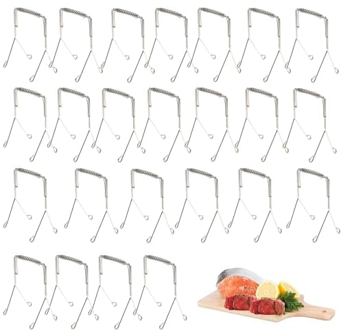 24x Rouladenklammern aus Edelstahl wiederverwendbar, Rouladen Klammern als perfekte Alternative zu Rouladennadeln oder Rouladenspieße [24 Stück]
