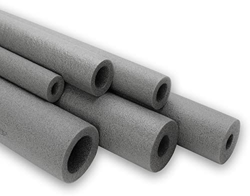 10 m Rohrisolierung (Stangenlänge 1 m) GRAU Basic Isolierschlauch Heizung Sanitär PE Isolierung Made in EU - 12/15 x 20 mm (Rohr Ø x Isolierstärke)