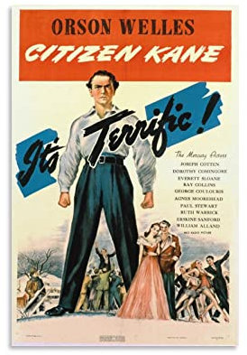 HAUHAU Citizen Kane Filmposter (26) Poster Gemälde Leinwand Wandkunst Wohnzimmer Poster Gemälde 20 x 30 cm