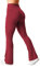 ZAAYO Flared Leggings Damen High Waist Yogahose Booucut Schlaghose Stretch Freizeithose für Sport Yoga Tanz Fitness Casual Arbeit Burgundrot Medium