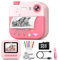 Instant Digital Camera for Kids 1080P Birthday Gifts for 3-12 Year Old Girls Boys 3 Rolls Inkless Printing Paper and 32GB SD Card Pink