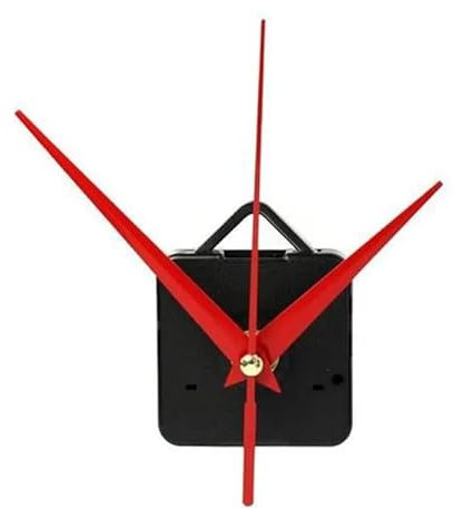 CABLEPELADO Uhrwerk: leises Quarz-Uhrwerk, Reparaturset für Uhren, 3D-Uhren, Uhrgriffe, Uhrwerk, Minutenzeiger 100 mm, Stundenzeiger 80 mm, Rot