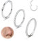 Diamday 3stk Nasenpiercing Ring 316L Chirurgenstahl Septum Ring Nasenring Piercing CZ Helix Conch Tragus Daith Piercing Ohr Gold 16G 18G Clicker Lippenring Knorpelohrring Hoop Silber 8mm 10mm