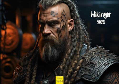 Edition Seidel Premium Kalender Wikinger 2025 Format DIN A3 Wandkalender Norwegen Skandinavien Krieger Fantasy Sagas