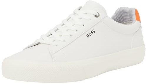 BOSS Aiden_tenn_grp, Scarpe da Tennis Uomo, Open White (Fire Juice), 40 EU
