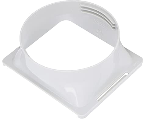 Interface de Conduit D'¨¦chappement pour Climatiseur, Coupleur de Tuyau D'¨¦chappement de Climatiseur, Conception de Filetage Universelle, ABS carr¨¦ ¨¤ Rond, Adaptateur de Tuyau