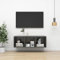 Iiaky TV-Wandschrank TV Board HäNgend Seidbord Wohnzimmer TV Cabinet WohnwäNde TV Lowboard HäNgend Hochglanz-Grau 37x37x107 cm Holzwerkstoff