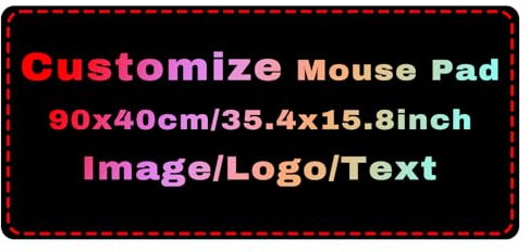 Personalisiertes XXL Mauspad mit Foto/Text/Logo Mauspad 900x400x3mm Individuelles Großes Wasserdichtes Gaming-Mauspad, rutschfeste Gummiunterseite Maus-Tastaturmatte für PC Laptop Computer Büro