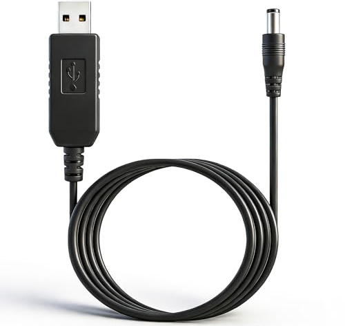 USB 5V to DC 9V Guitar Pedal USB Power Cable Charging Cord Power Supply Compatible for Most 9V Guitar Effects Pedals, Tip Negative Design