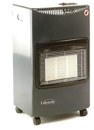 Season Warmth Gloss Black/Gray Mobile Cabinet Heater Mobile Calor gas Heater