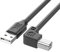 XAGMODSHN Cavo USB 2.0 per stampante, 5 m, tipo A maschio a tipo B, cavo scanner ad alta velocità, 480 Mbps, gomito a 90 gradi, per uffici e uso domestico