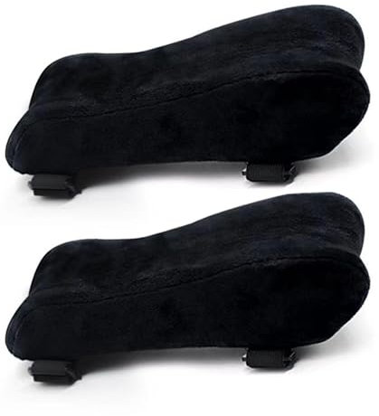 POHOVE 2 PCS Office Chair Arm Covers, Memory Foam Ergonomic Armrest Pads,Elbow Pillow Pressure Relief Office Armrest Pads for Computer, Gaming and Desk Chairs