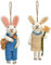 Hänger Ostern Hase Hasenpaar aus Filz (2er Set) H:15 cm - Osterdeko, Geschenkanhänger Ostern, Frühlingsdeko, Osterhase