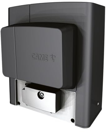 CAME BKS18AGS Schiebetorantrieb (Nachfolger des BK1800), 230-V-Motor, Steuerung mit Programmierdisplay, mechanischen Endschaltern für Tore bis 1800kg und 20m Länge, Abdeckung grau RAL7024