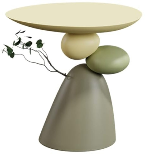 Geometrischer Couchtisch In Steinform, Antiker Beistelltisch Aus Kunstharz, Multifunktionales Lagerregal, Beistelltisch Für Kleine Räume, Für Wohnzimmer, Balkon(C)