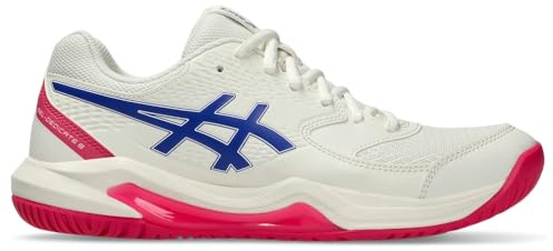 ASICS Damen Gel-Dedicate 8 Sneaker, Cream Darl Cobalt, 44 EU