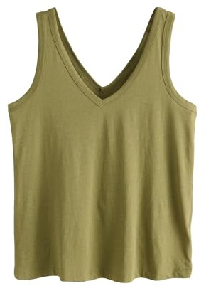 NEXT Damen Standard Slouch-Trägertop aus Modal Olivgrün S