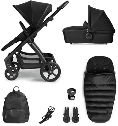 Silver Cross Tide Pushchair & 7 Piece Bundle, Birth to 22kg, Space | Our lightest, Most Compact Multi-Terrain Travel System, Tide is a Pram Made for Exploring, Bundle Includes the Accessory Pack