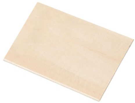 WAWPU Fogli di Tiglio for Artigianato, Compensato con Superficie Liscia for Incisione e Taglio Laser, Modelli architettonici, 1 Pezzo, 1 cm di Spessore(1x21x30cm)