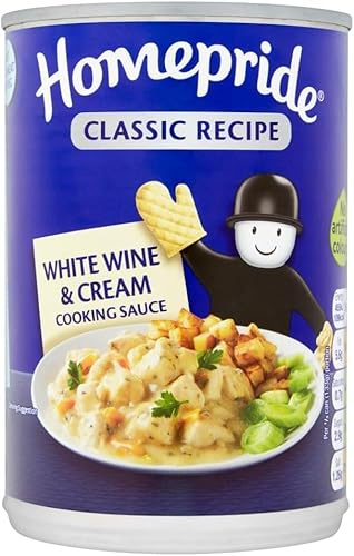 Homepride White Wine & Cream Cooking Sauce, 400 g (6-Pack) | Delicious, Versatile Sauce, Low Fat, Vegetarian Friendly, Easy Meal Preparation