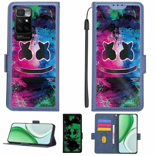 Aroepurt hülle Kompatibel Für Redmi 10 Prime Hülle Case Handyhülle Schutzhülle [Mit 9H Härte HD Schutzfolie][RFID-Blockierung][Dunkler Leuchteffekt] LPT-BQ