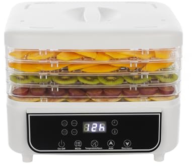 5-Tier Food Dehydrator, with Digital Timer and Adjustable Temperature (35-70°C), Temperature Control for Jerky, Herbs, Vegetables, Meat, Flowers and Pet Treats