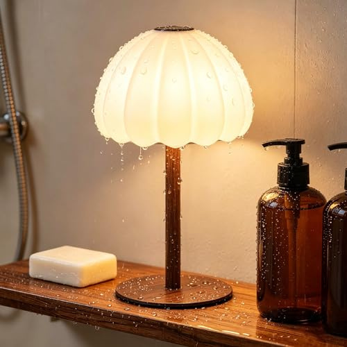 PAIRIER Waterproof Mood Shower Lampe, Kabellose Duschlampe | Wiederaufladbare Wolkenlampe (IP65), Touch Dimmbare Schreibtischlampe, 4500-mAh-Akku, Farbwechsel-Funktion