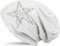 styleBREAKER Damen Beanie Mütze mit Strass Nieten Stern und Schmucksteine Silber-anthrazit, Slouch Longbeanie 04024087, Farbe:Hellgrau meliert