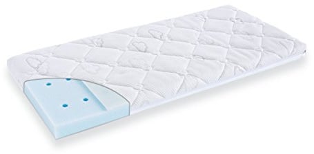 Träumeland Babymatratze Beistellbett Wiege roba Brise Light 43 × 80 × 6 cm | Babymatratze für Beistellbett, Wiege Stubenwagen | Mit Tencel-Fasern | Rückseite aus 50 % Baumwolle