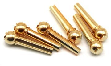Tbest Cheville Guitare Acoustique, Cheville Guitare Acoustique,Guitar Bridge Pins,6Pcs / Set Guitare en Laiton Pont Broches Guitares Pièces De Rechange Réparation Accessoires(6Pcs)