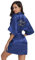 Vlazom Morgenmantel für Hochzeit Satin Kimono Badmantel für Braut&Brautjungfern V-Ausschnitt Damen Robe mit Gürtel(L,Dunkelblau für Maid of Honor)