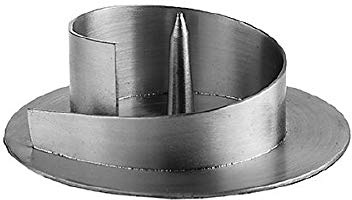 Kerzenleuchter für Ø 50 mm Kerzen Silber mit Dorn, Taufkerzenleuchter, Kommunionkerzenleuchter